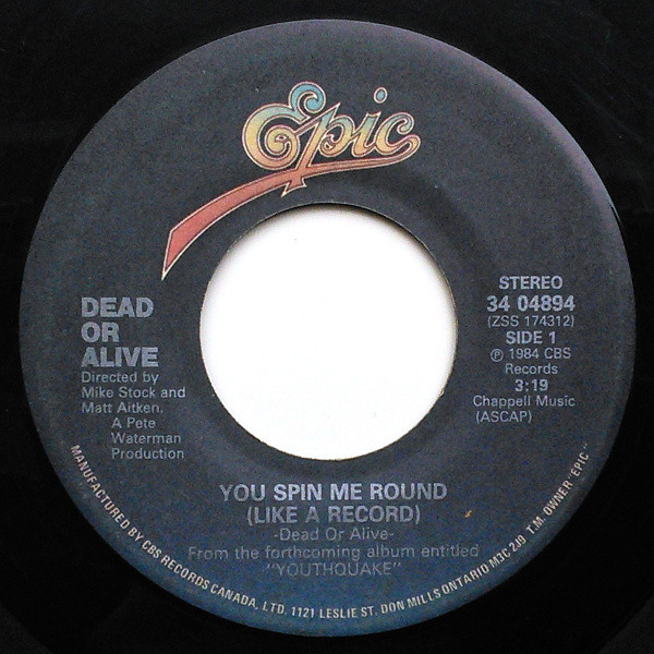 Dead Or Alive - You Spin Me Round (Like A Record) (Pink 7 Vinyl)