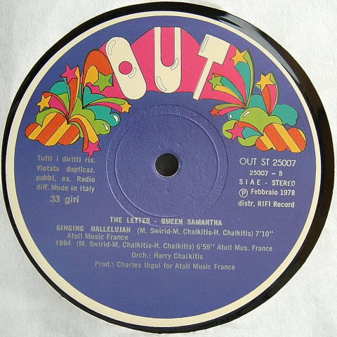 Queen Samantha Vinile 7 45 giri The Letter / OUT – OUTNP24010 Nuovo