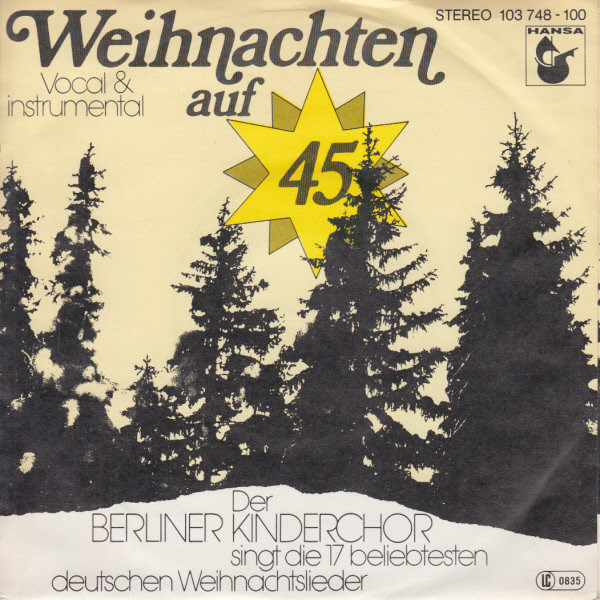 Album herunterladen Der Berliner Kinderchor - Weihnachten Auf 45