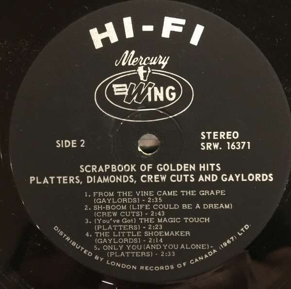 descargar álbum The Platters, The Diamonds, The Crew Cuts , & The Gaylords - Scrapbook Of Golden Hits