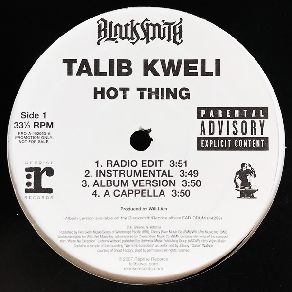 Talib Kweli – Hot Thing / Say Something (2007, Vinyl) - Discogs