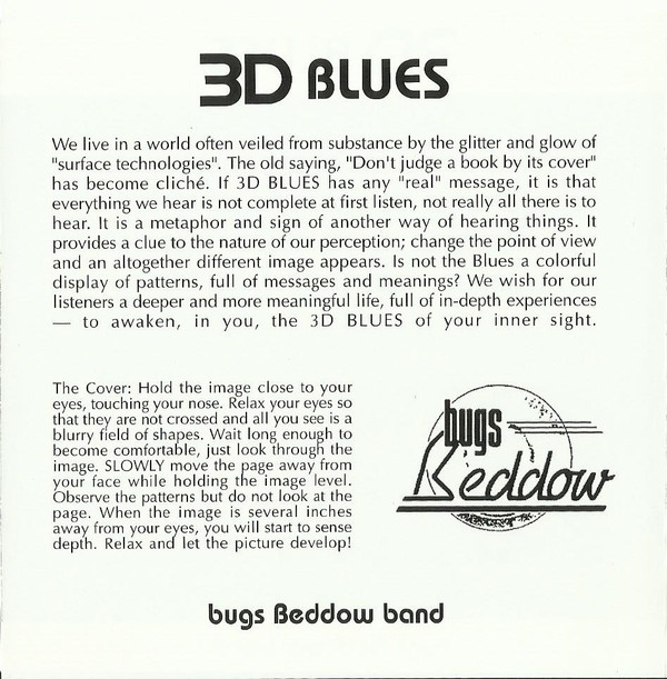 télécharger l'album Bugs Beddow Band - 3D Blues