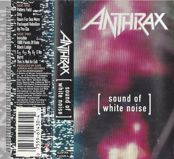 Anthrax – Sound Of White Noise (1993, Cassette) - Discogs