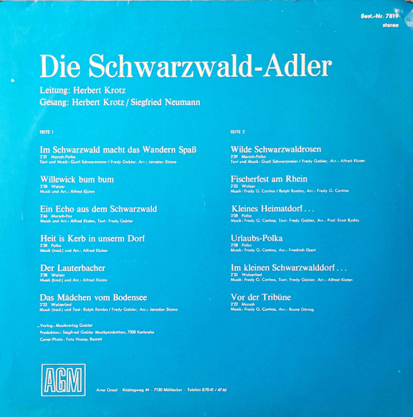 ladda ner album Die SchwarzwaldAdler - Die Schwarzwald Adler