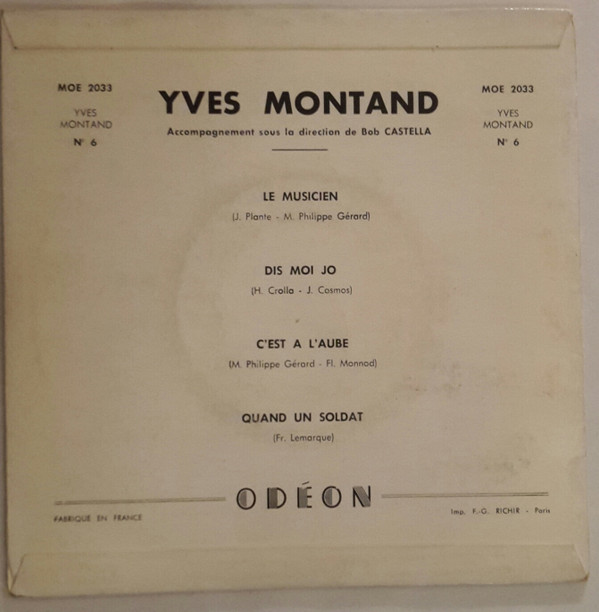 Album herunterladen Yves Montand - No 6