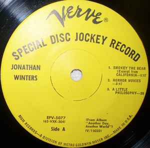 Jonathan Winters - Smokey The Bear album cover
