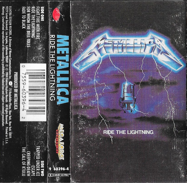 Metallica – Ride The Lightning (1986, SR, Cassette) - Discogs