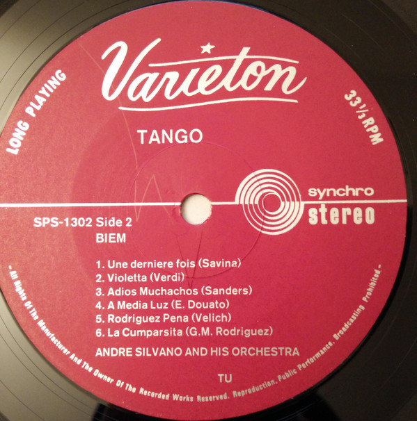 descargar álbum Andre Silvano And His Orchestra - Tango