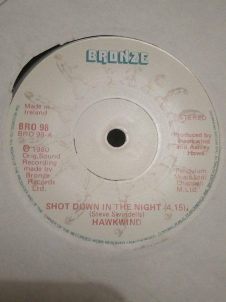 Hawkwind – Live - Shot Down In The Night (1980, Vinyl) - Discogs