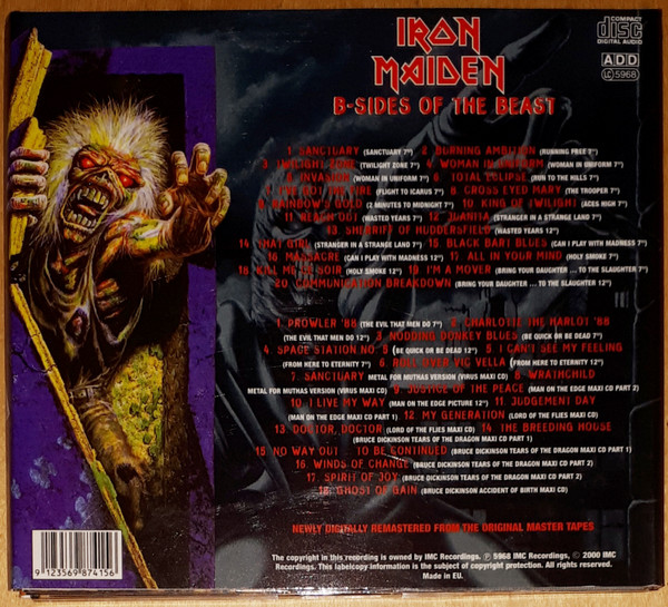 Iron Maiden B Sides Of The Beast 2000 Red Labels CD Discogs