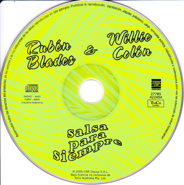 descargar álbum Ruben Blades & Willie Colón - Salsa Para Siempre
