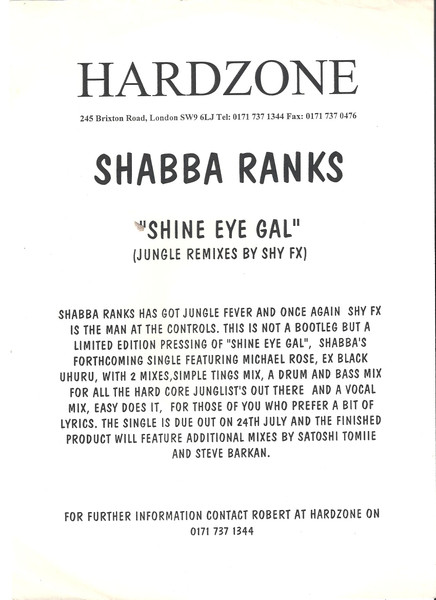 Shabba Ranks & Michael Rose – Shine Eye Gal (Vinyl) - Discogs