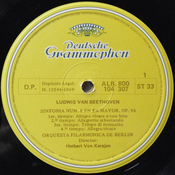 lataa albumi Beethoven, Orquesta Filarmonica De Berlin Conductor Herbert von Karajan - Sinfonias Nº8 9