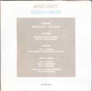 Arvo Pärt - Tabula Rasa | Releases | Discogs