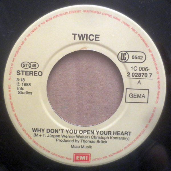 descargar álbum Twice - Why Dont You Open Your Heart
