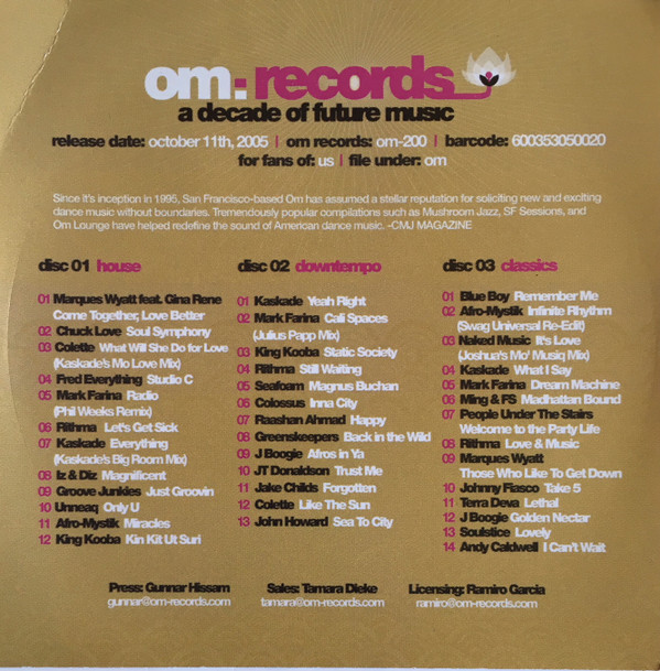 Album herunterladen Various - OM10 A Decade Of Future Music