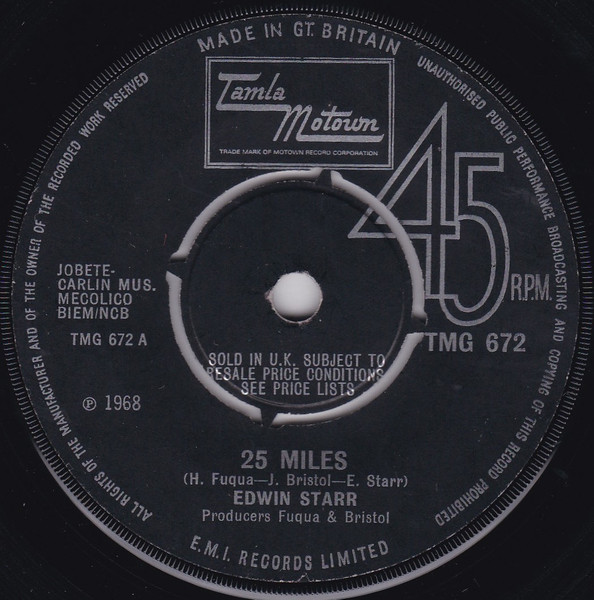Edwin Starr – Twenty-Five Miles (1969, Vinyl) - Discogs