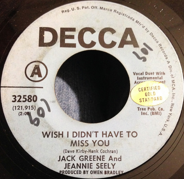descargar álbum Jack Greene And Jeannie Seely - Wish I Didnt Have To Miss You