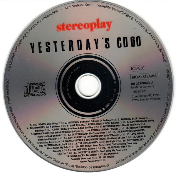 descargar álbum Various - Yesterdays CD 60
