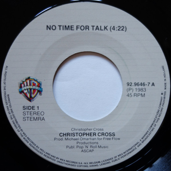 télécharger l'album Christopher Cross - No Time For Talk Think Of Laura