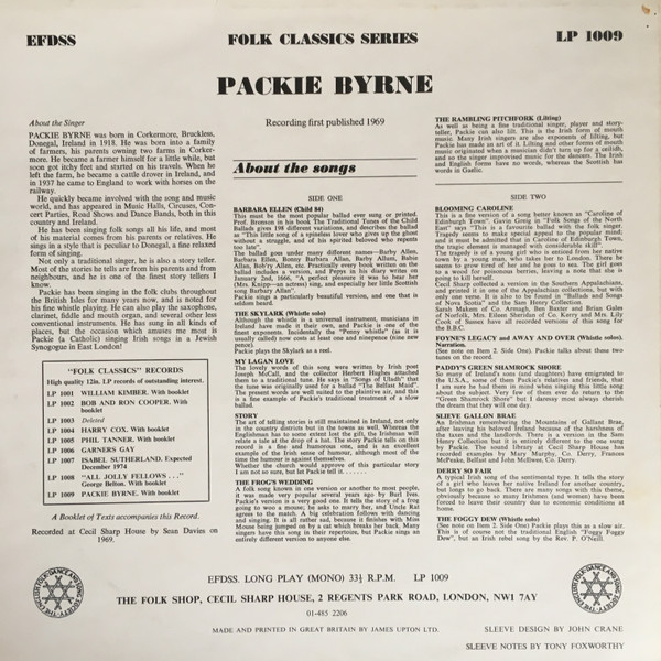 Album herunterladen Packie Byrne - Packie Byrne