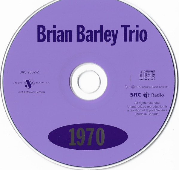 télécharger l'album Brian Barley Trio - 1970