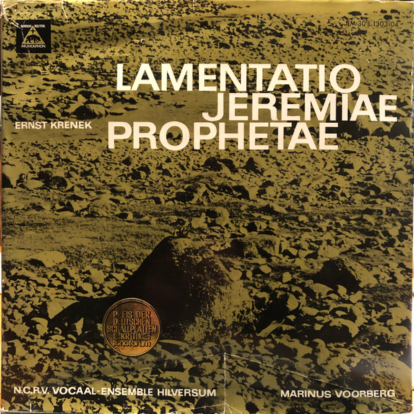 Ernst Krenek – Lamentatio Jeremiae Prophetae (Vinyl) - Discogs