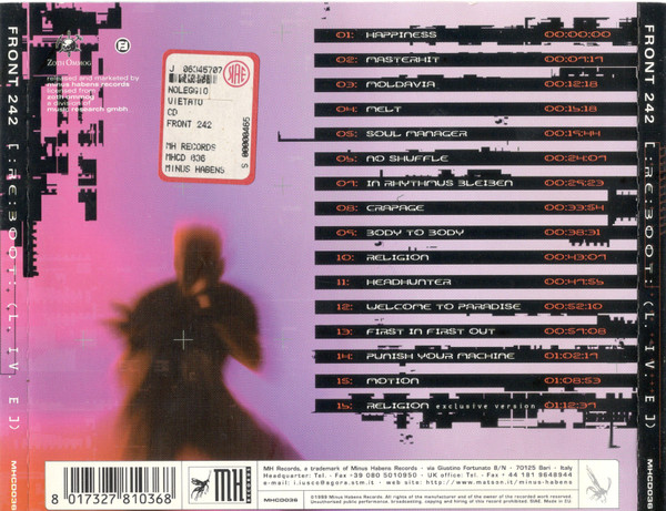 last ned album Front 242 - REBOOT L IV E 98