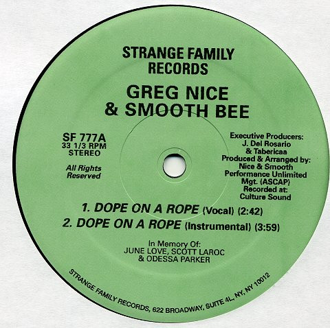 Greg Nice & Smooth Bee – Dope On A Rope (Vinyl) - Discogs