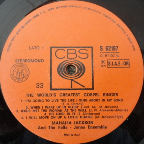 ladda ner album Mahalia Jackson And The FallsJones Ensemble - The Worlds Greatest Gospel Singer