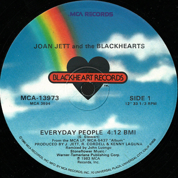 Joan Jett And The Blackhearts – Everyday People (1983, Vinyl