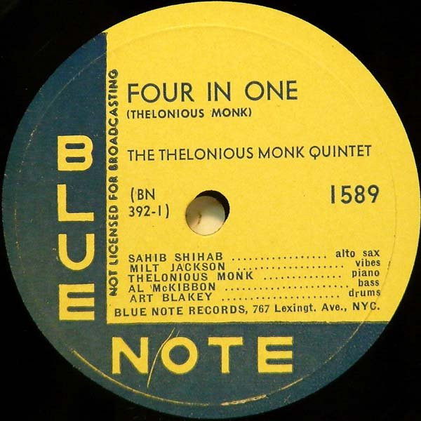 The Thelonious Monk Quintet – Four In One / Straight No Chaser 