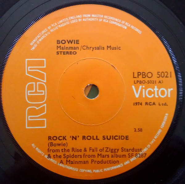 Bowie - Rock 'N' Roll Suicide | Releases | Discogs