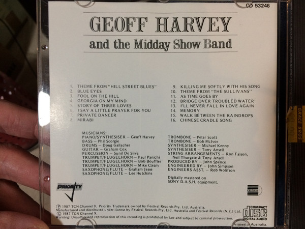 descargar álbum Geoff Harvey And The The Midday Show Band - Playing Favourites