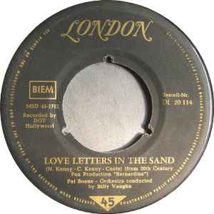 Pat Boone - Love Letters In The Sand / Bernardine album cover