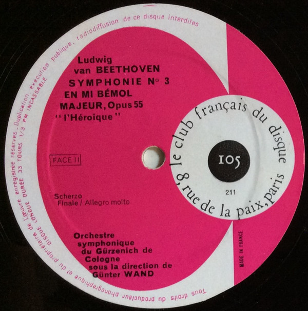 last ned album Ludwig Van Beethoven - Symphonie N3 En Mi Bémol Majeur Op 55 Lhéroïque