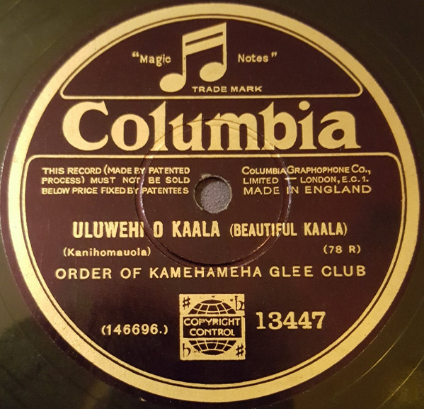 last ned album Kamehameha Alunni Glee Club, Order Of Kamehameha Glee Club - Ka Moae The Moae Wind Uluwehi O Kaala Beautiful Kaala