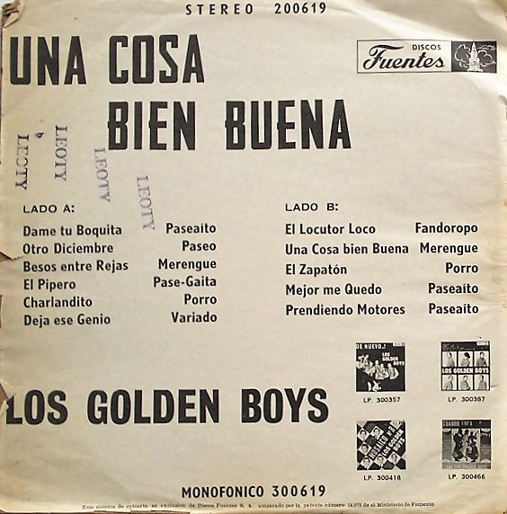 ladda ner album Los Golden Boys - Una Cosa Bien Buena