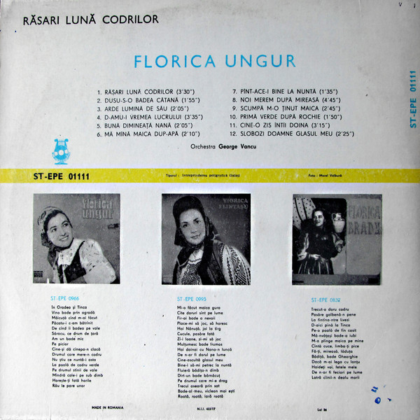 baixar álbum Florica Ungur - Răsari Lună Codrilor