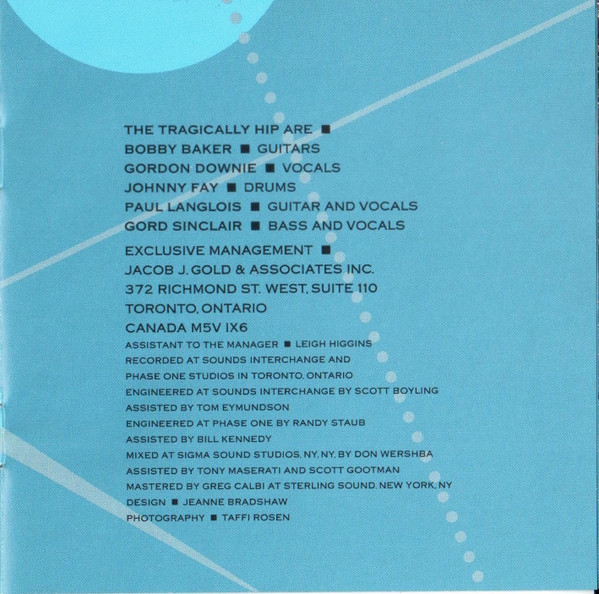 The Tragically Hip - The Tragically Hip | MCA Records (MCABD-37330) - 5