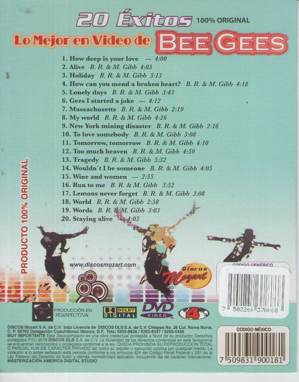 ladda ner album Bee Gees - 20 Éxitos Lo Mejor En Video De