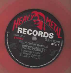 Witchfinder General – Death Penalty (1982, Red Transparent, Vinyl