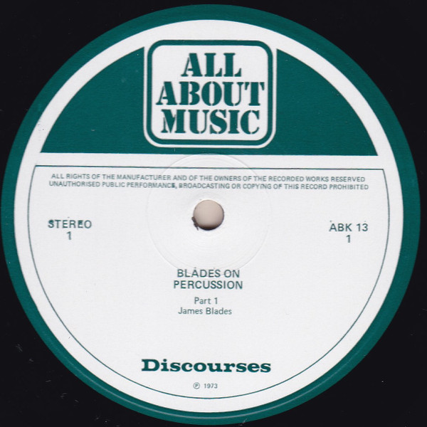 James Blades - Blades On Percussion | Discourses/All About Music (ABK13) - 3