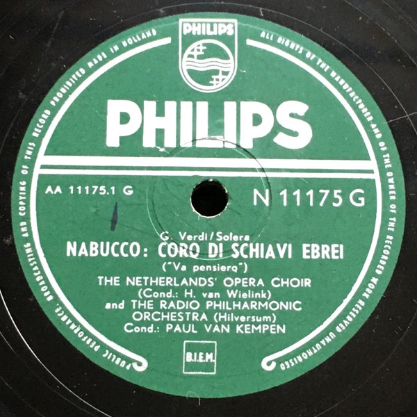 Album herunterladen The Netherlands Opera Choir And The Radio Philharmonic Orchestra (Hilversum) - Nabucco Coro Di Schiavi Ebrei Nabucco Coro DIntroduzione