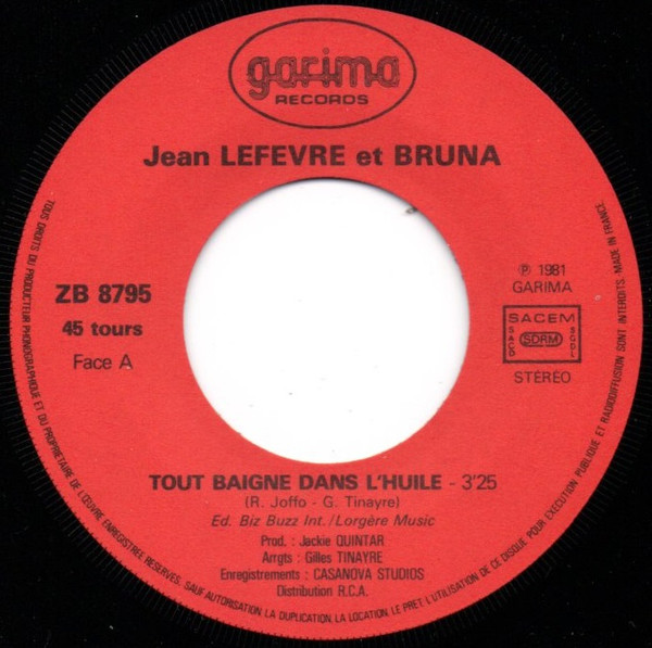 télécharger l'album Jean Lefebvre Et Bruna - Tout Baigne Dans LHuile