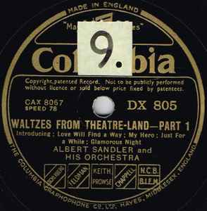 Albert Sandler And His Orchestra - Waltzes From Theatre Land album cover