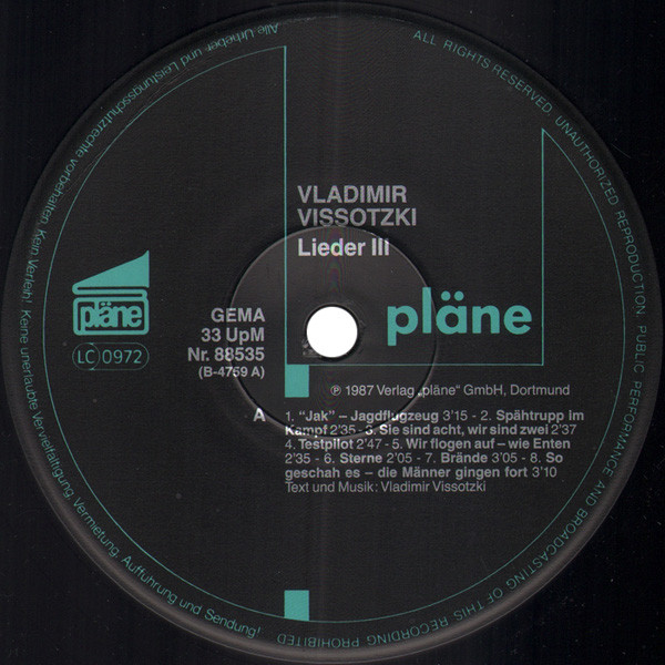 lataa albumi Vladimir Vissotski - Lieder III