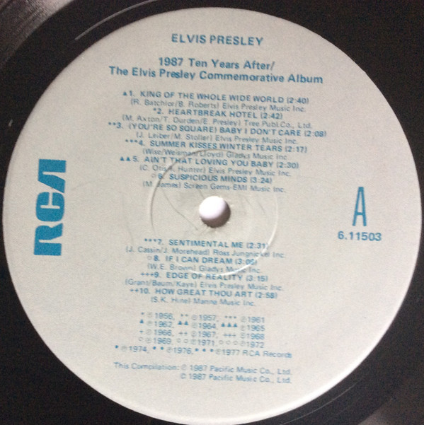 Album herunterladen Elvis Presley - 1987 Ten Years After The Elvis Presley Commemorative Album