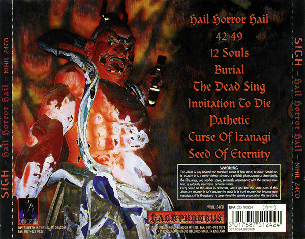 Sigh - Hail Horror Hail | Releases | Discogs