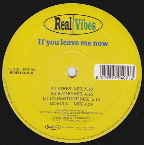 télécharger l'album Real Vibes - If You Leave Me Now